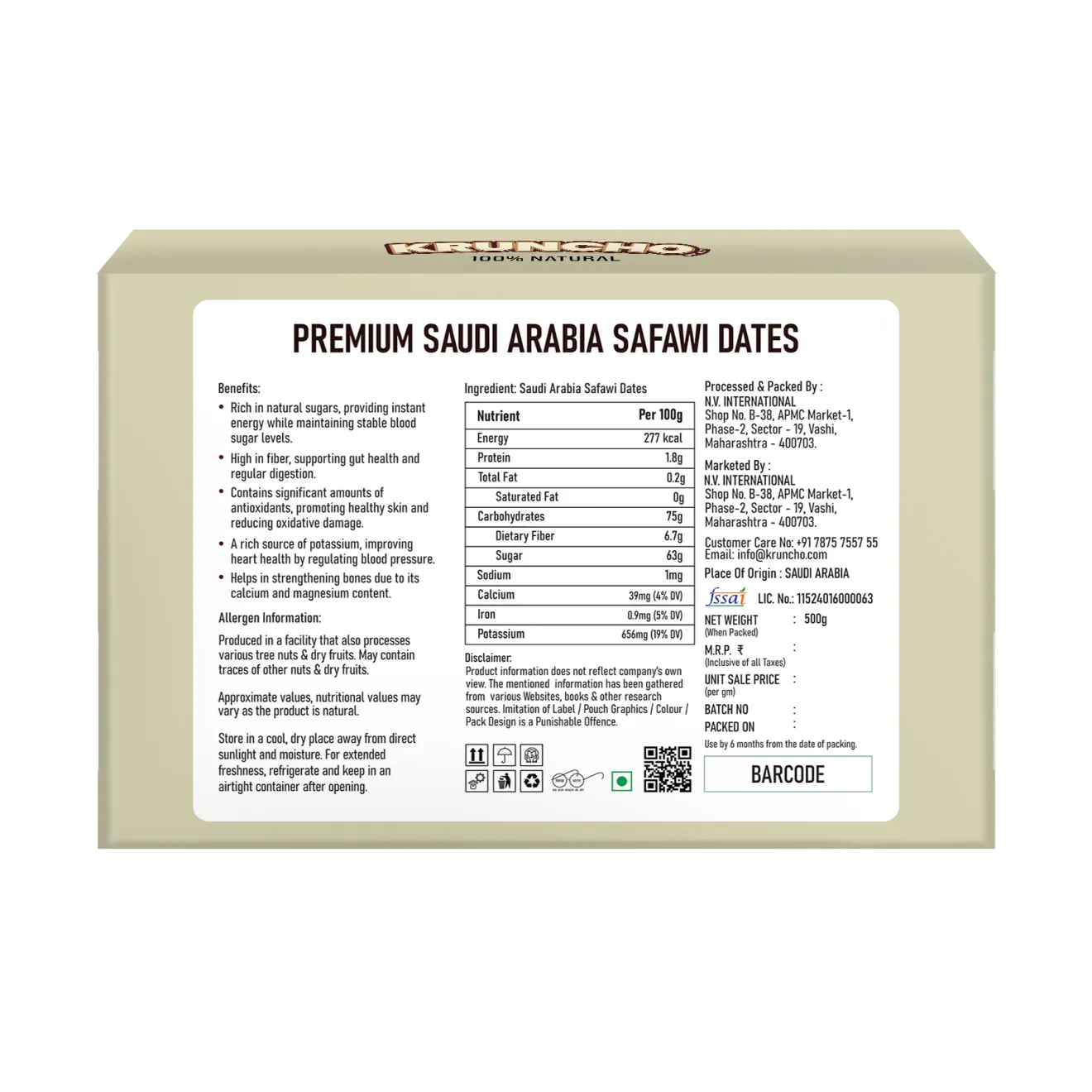 Premium Saudi Arabia Safawi Dates Regular