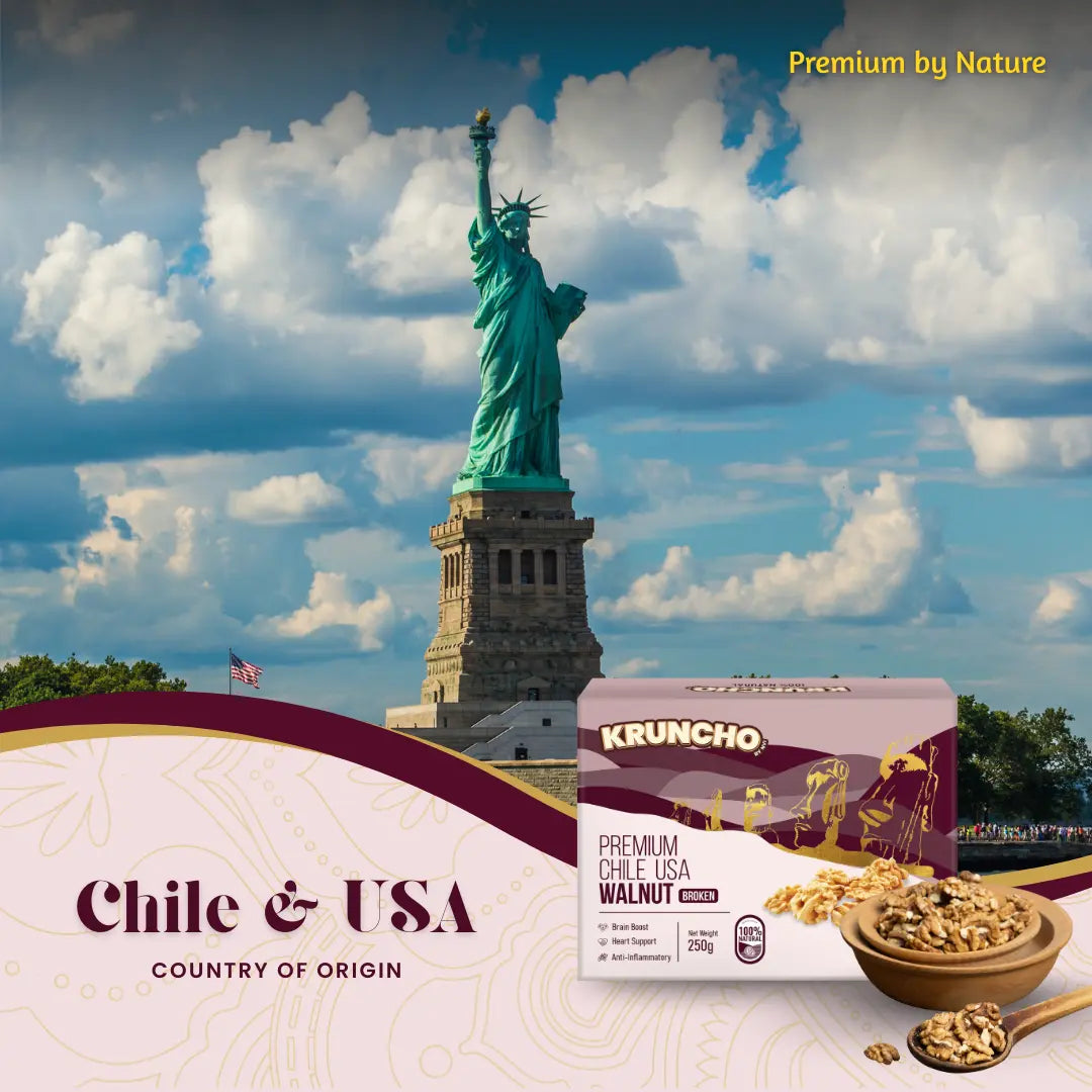 kruncho premium walnuts broken dry fruits