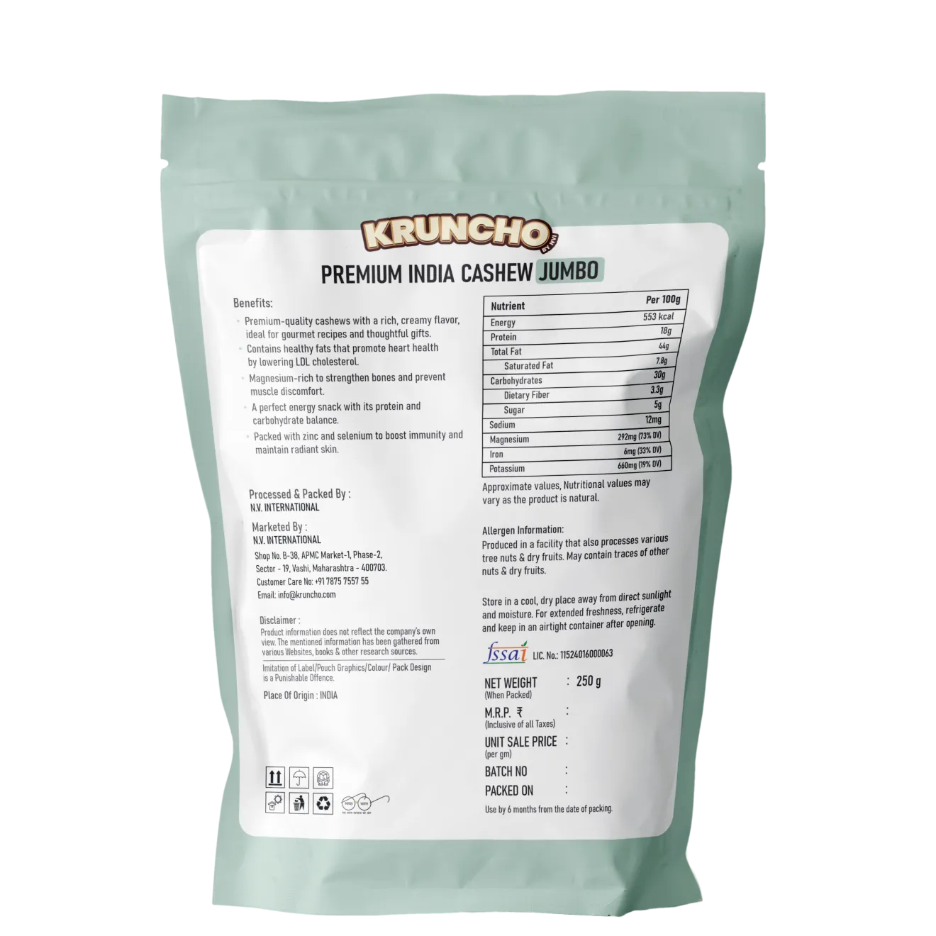 Premium Indian Cashew Jumbo