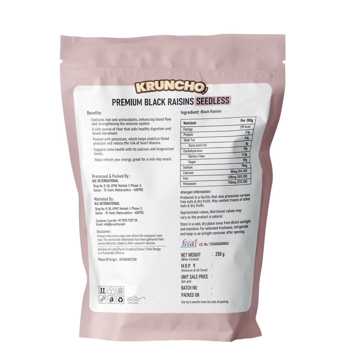 Premium Black Raisins Seedless