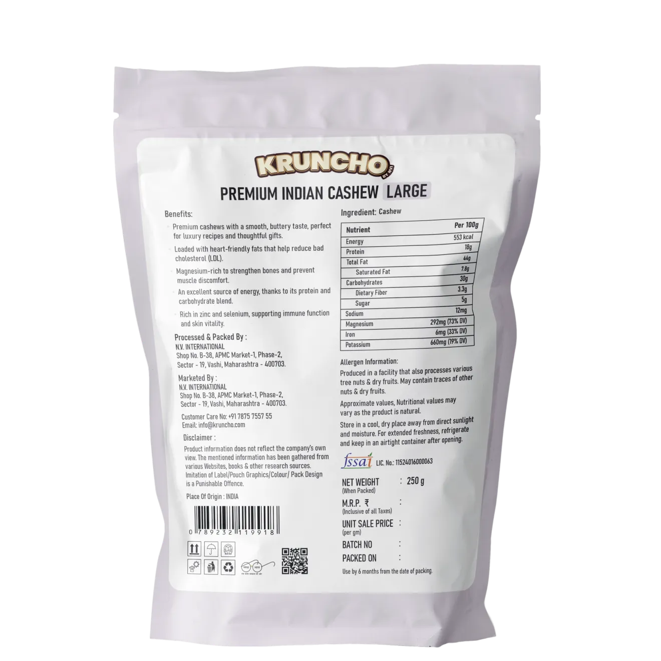 Premium Indian Cashew Large