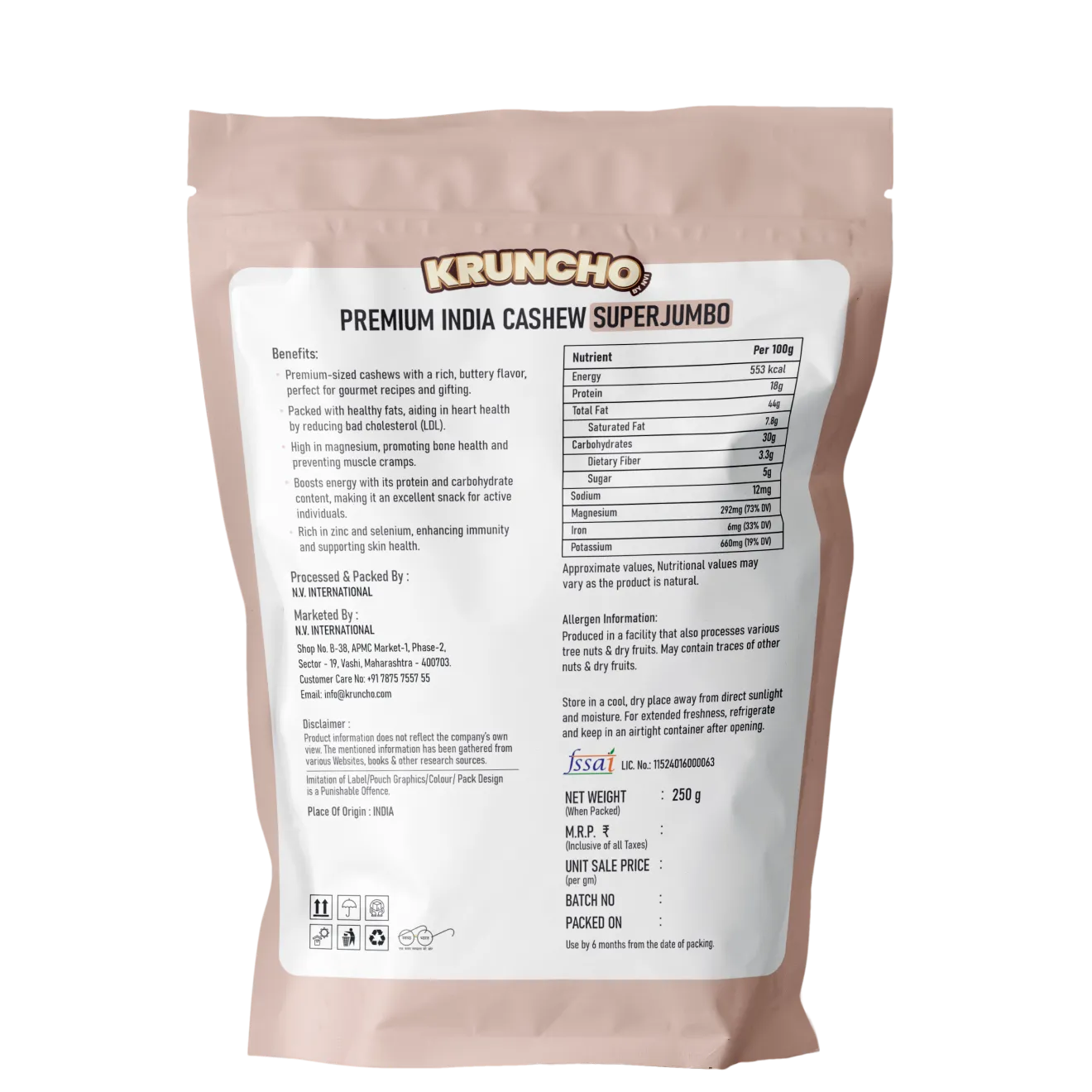 Premium Indian Cashew Super Jumbo