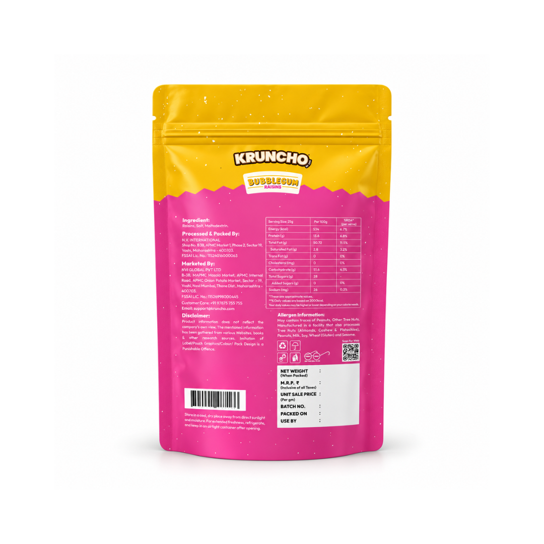 Kruncho Bubblegum Raisins