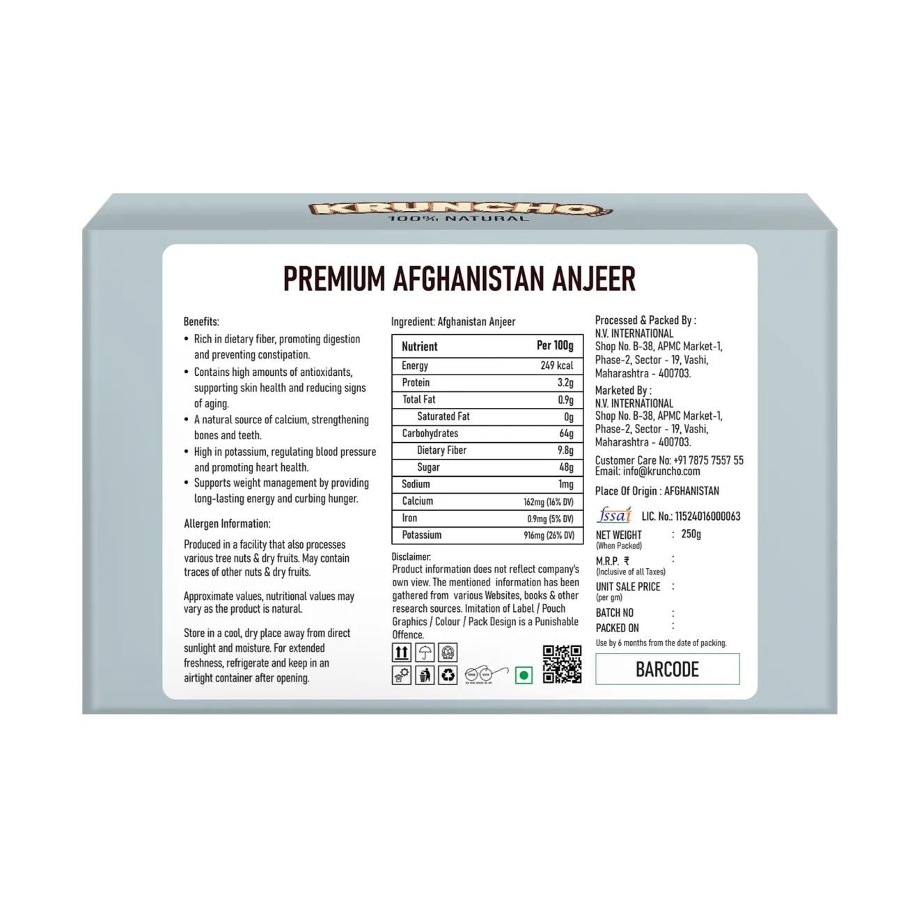 Premium Afghanistan Anjeer Large