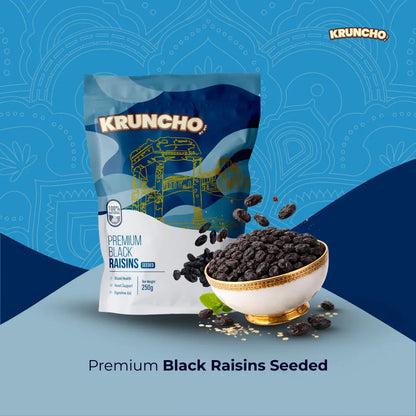 kruncho premium black raisins seeded