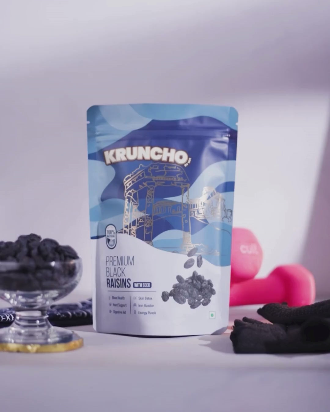 Kruncho premium black raisins